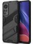 Xiaomi 12 / 12S / 12X Için Sert Pc Tpu Hibrit Düşme Önleyici Stand Telefon Kılıfı - Siyah (Yurt Dışından) 3