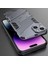 iPhone 14 Için Sert Pc Tpu Hibrit Düşme Önleyici Stand Telefon Kılıfı - Gri (Yurt Dışından) 5