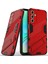 Samsung Galaxy A15 5g/4g Için Sert Pc Tpu Hibrit Düşme Önleyici Stand Telefon Kılıfı - Kırmızı (Yurt Dışından) 1