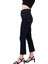 Paçaları Dikişsiz ve Yüksek Belli Cepli Astarsız Kadın Kot Pantolon Mom Fit Jean Lacivert Denim 4