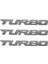 3x Turbo Evrensel Araba Motosiklet Oto 3D Metal Amblem Rozet Çıkartma Etiket, Gümüş (Yurt Dışından) 1