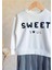 Kız Çocuk Sweat Nakışlı Pileli Sweatshirt Elbise 3