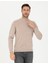 Erkek Taş Slim Fit Yarım Balıkçı Yaka Yün Karışımlı Basic Triko Kazak 50270055-VR049 1