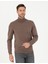 Erkek Açık Kahverengi Slim Fit Balıkçı Yaka Yün Karışımlı Basic Triko Kazak 50270052-VR002 1