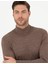 Erkek Açık Kahverengi Slim Fit Balıkçı Yaka Yün Karışımlı Basic Triko Kazak 50270052-VR002 2