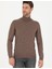 Erkek Açık Kahverengi Slim Fit Balıkçı Yaka Yün Karışımlı Basic Triko Kazak 50270052-VR002 3