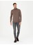 Erkek Açık Kahverengi Slim Fit Balıkçı Yaka Yün Karışımlı Basic Triko Kazak 50270052-VR002 4