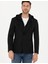 Erkek Siyah Slim Fit Kapüşonlu Ceket 50287480-VR046 3