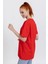 La Bayan O Yaka Düz Basıc K.kol Tshırt Kırmızı 5