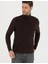 Erkek Kahverengi Slim Fit Balıkçı Yaka Triko Kazak 50281826-VR029 3