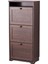 Brusalı Ayakkabı Dolabı Meridyendukkan Kahverengi Renk 61X130 Cm, 3 Bölmeli-Ayakkabılık 2