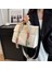 Kadınlar Için Yeni Trendy Basit Büyük Kapasiteli Kanvas Çok Yönlü Omuz Crossbody Çanta (Yurt Dışından) 2