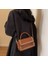 Kadın Yeni Retro Düz Renk Basit Mizaç Omuz Crossbody Çanta (Yurt Dışından) 3