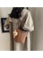 Kadınların Yeni Kore Tarzı Retro Moda Dikey Çizgili Süet Omuz Crossbody Çanta (Yurt Dışından) 4