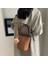 Kadınların Yeni Kore Tarzı Retro Moda Dikey Çizgili Süet Omuz Crossbody Çanta (Yurt Dışından) 5