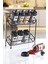 Metal Standlı Scarlet 8'li Kendinden Kaşıklı Cam Baharatlık Seti 300 ml Etiket Hediyeli 1