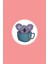Deri Koala Baskılı Cırtlı Illüstrasyon Arma Figür Sticker 1