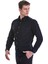 Lacivert Slim Fit Düz 100% Pamuklu Düğmeli Yaka Uzun Kollu Klasik Gömlek 4