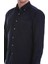 Lacivert Slim Fit Düz 100% Pamuklu Düğmeli Yaka Uzun Kollu Klasik Gömlek 5