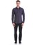 Lacivert Slim Fit Baskılı 100% Pamuklu Slim Yaka Uzun Kollu Baskılı Casual Gömlek 2