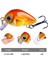 5 Adet Crankbait Lrf Balık Olta Yem Seti - Sesli Bilyalı - Kutulu - 2.7cm 1.5gr 3