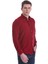 Bordo Slim Fit Düz 100% Pamuklu Düğmeli Yaka Uzun Kollu Klasik Gömlek 4