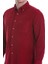 Bordo Slim Fit Düz 100% Pamuklu Düğmeli Yaka Uzun Kollu Klasik Gömlek 5