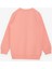 Kız Çocuk Sweatshirt Yaldızlı Yazı Baskılı 6-12 Yaş, Somon 2