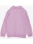 Kız Çocuk Sweatshirt Magıc Yazı Baskılı Yarım Fermuarlı Polo Yaka 8-14 Yaş, Lila 2