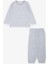 Erkek Çocuk Pijama Takımı Basic 1-3 Yaş, Açık Gri Melanj 1