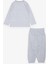 Erkek Çocuk Pijama Takımı Basic 1-3 Yaş, Açık Gri Melanj 2