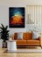 Sunset And Human Kanvas Tablo Dekoratif Modern Soyut Minimalist Illüstrasyon 1