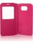 Samsung Galaxy S6 Yan Kapaklı Tpu Flip Wallet Kılıf Pembe 2