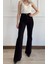 Vanessa Yüksek Bel Likralı Simsiyah Ispanyol Flare Jeans Pantolon 1