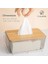 Minimalist Kağıt Mendil Kapak Tutacağı, Modern Şeffaf Dikdörtgen Bambu Kutu Mendil Dispenseri (Yurt Dışından) 3