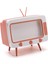 Retro Tv Doku Kutusu Çoklu Saklama Kabı, Cep Telefonu Standlı Telefon Tutucu, Pembe (Yurt Dışından) 1