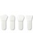 4pcs Silikon Kısa Saplı Yüz Maskesi Fırçası - Beyaz - Dil Şekli + Çokgen + Yelpaze Şekli + Düz Kafa (Yurt Dışından) 1