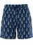 Erkek Havuz Deniz Şort Desenli Chıke S135 Koyu Lacivert 1