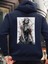 Tasarım Baskılı Oversize Kapüşonlu Kadın-Erkek Sweatshirt 1