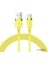 S-1224N2 1.2m 2.4A Usb-Mikro Silikon Data ve Şarj Kablosu Sarı 1