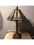 Masa Lambası Tiffany Vitray Gece Lambası, Altıgen Koni Abajurlu, 10" G x 16" Y 3
