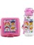 Pembe Paw Petrol Şeffaf Matara 500ML + Paw Petrol Beslenme Kabı - Lisanslı Paw Petrol Pipetli Matara 1