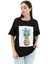 Bisiklet Yaka Ananas Baskılı Süprem T-Shirt - Siyah 2