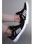 Erkek Sneaker Yastıklı İç Taban ve Düz Taban Özellikleriyle Siyah 2