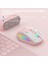 Pembe Rgb Şarjlı Kablosuz 1600DPI Işıklı Kablosuz Mouse Bwm1 5