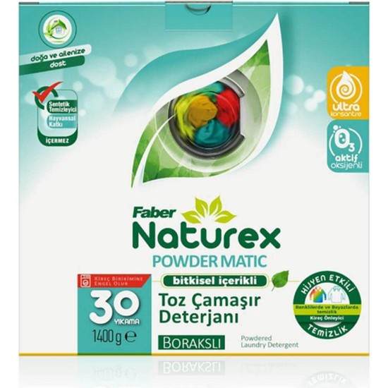 Faber Naturex Borakslı Beyazlar için Toz Çamaşır Deterjanı Fiyatı