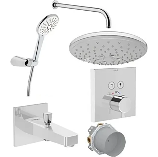 VitrA A49294 Root S Aqua Control Termostatik Ankastre Duş Seti