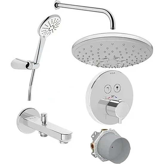 VitrA A49293 Root R Aqua Control Termostatik Ankastre Duş Seti