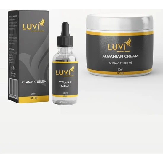 Luvi Arnavut Kremi ve C Vitamini Serumu 2'li Aydınlatıcı Set (50ML+30ML)