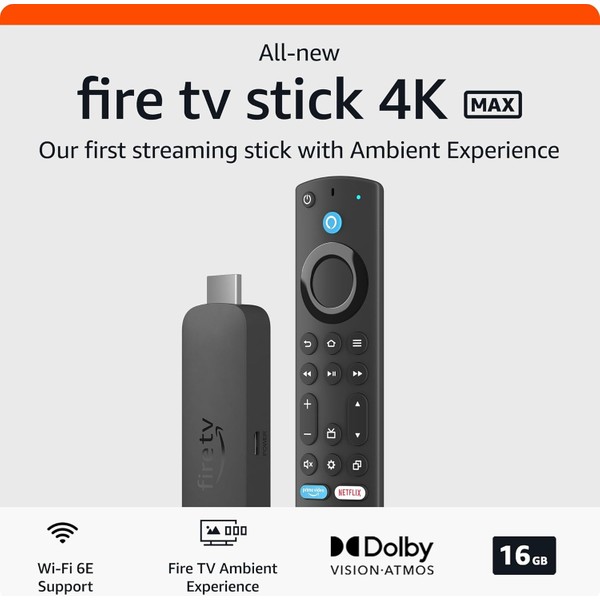 Amazon Fire TV Stick 4K Max 2024 Android 13 İşletim Sistemi 16 GB